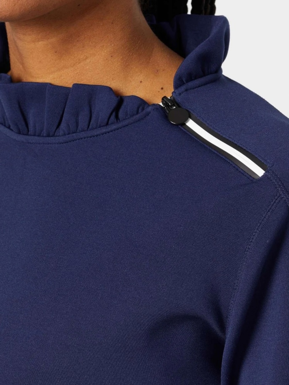 Tail Navy Ruffle-Neck Active Pullover - Picture 5 of 5